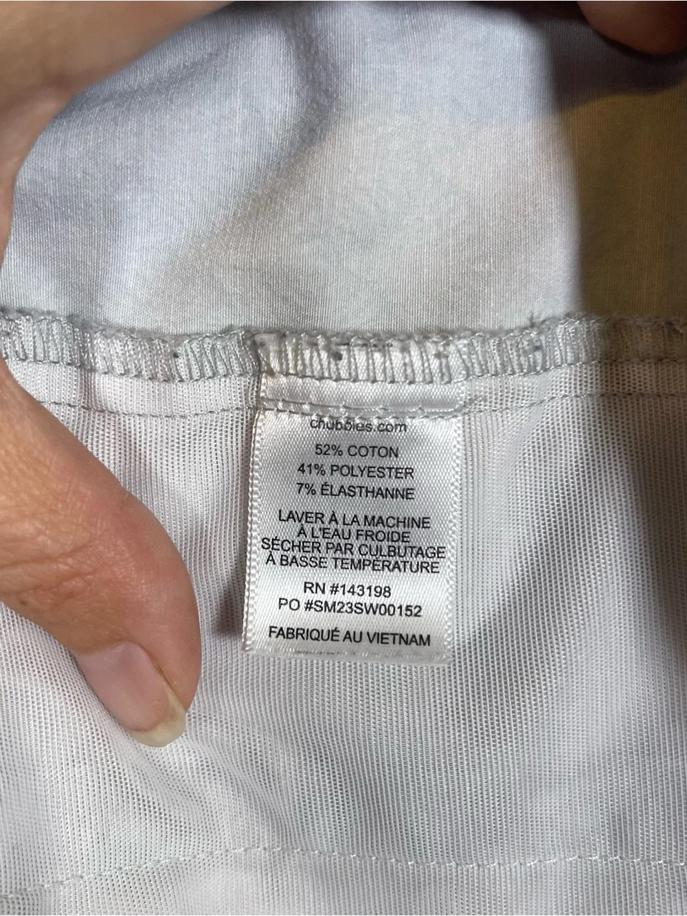 Chubbies The Salt Baths Mens 35 6in Inseam Gray Seashell Pocket Boardshorts